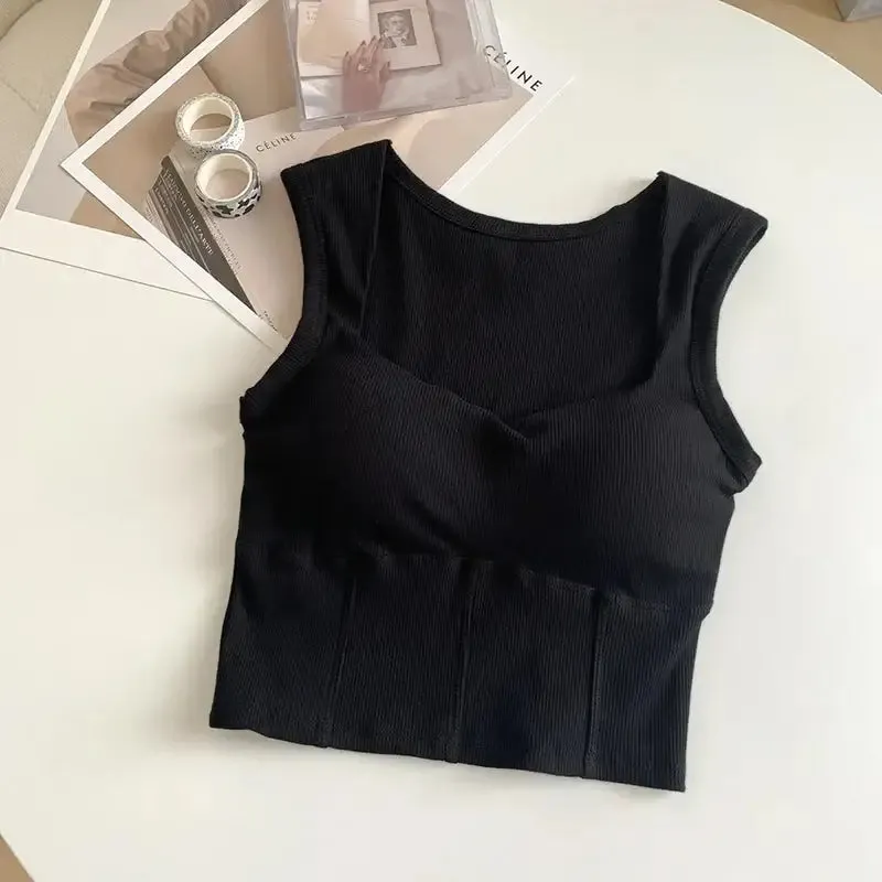 Corduroy Square Neck Crop Top for Chic Comfort and Style