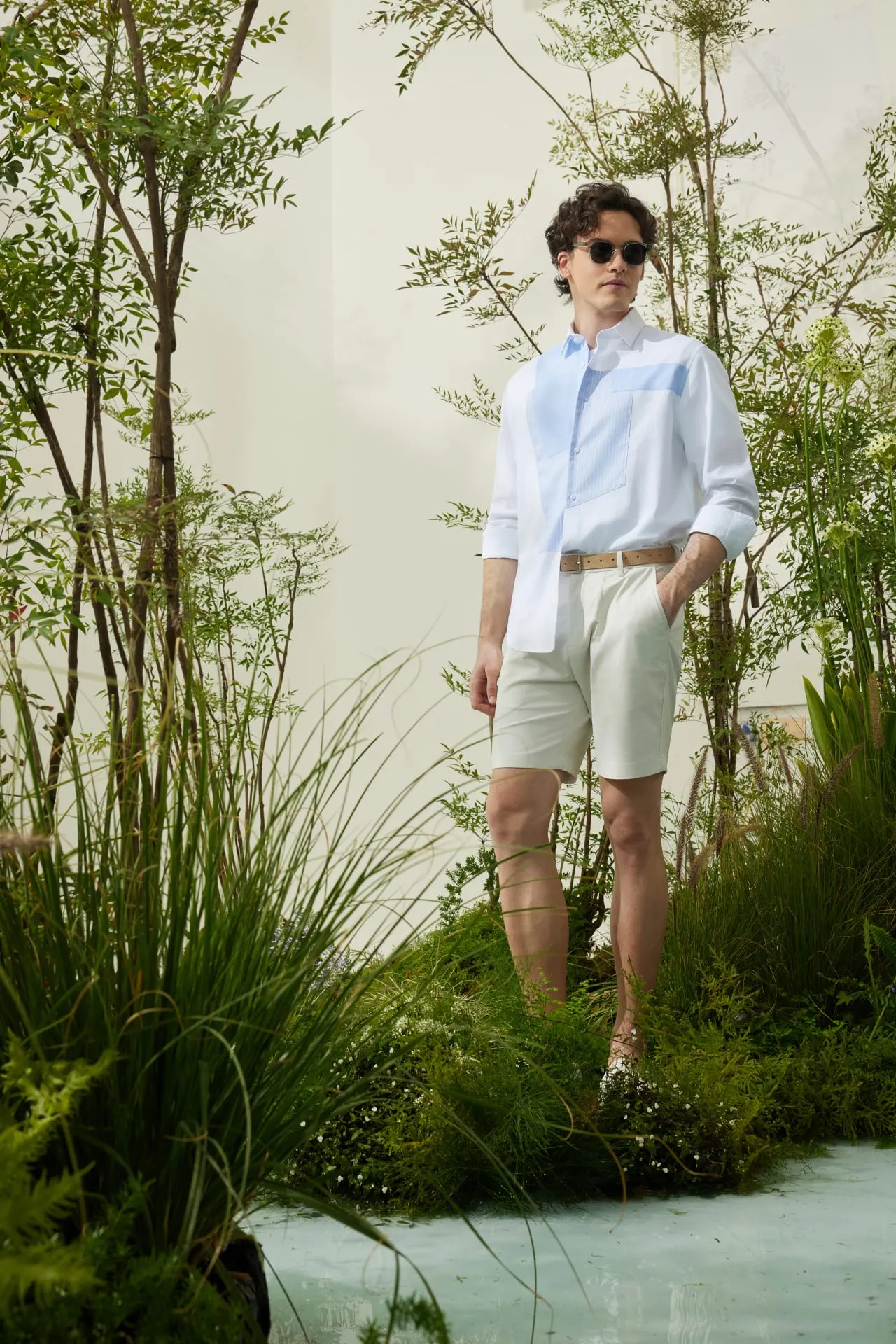 Cotton Oxford Comfort Fit Colour Blocking Casual Shirt