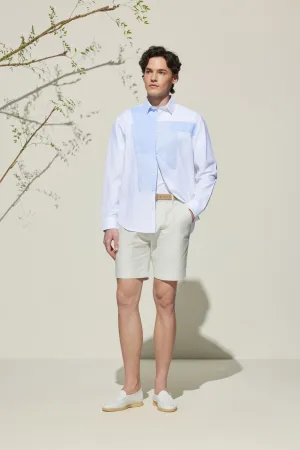 Cotton Oxford Comfort Fit Colour Blocking Casual Shirt