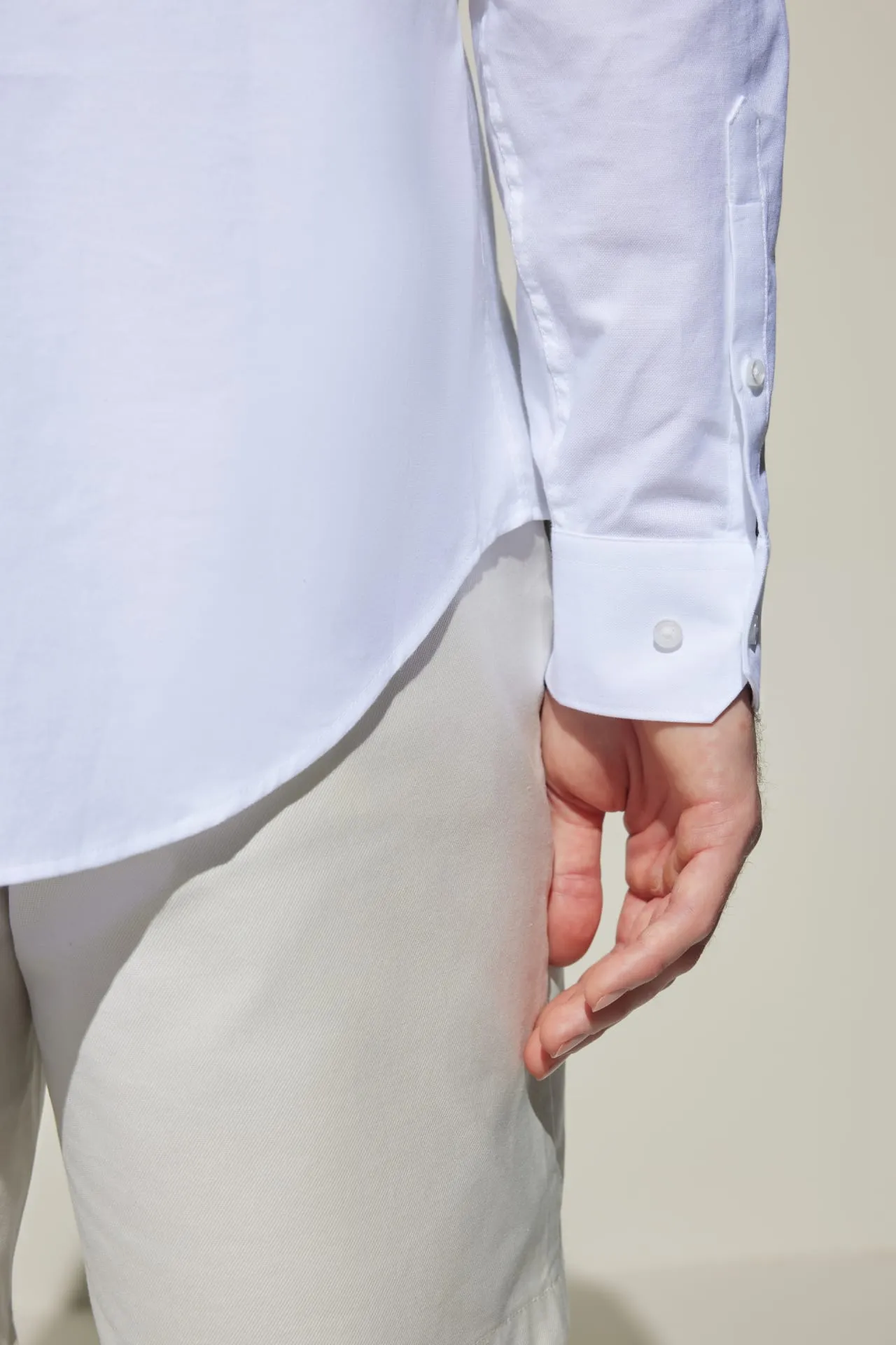 Cotton Oxford Comfort Fit Colour Blocking Casual Shirt