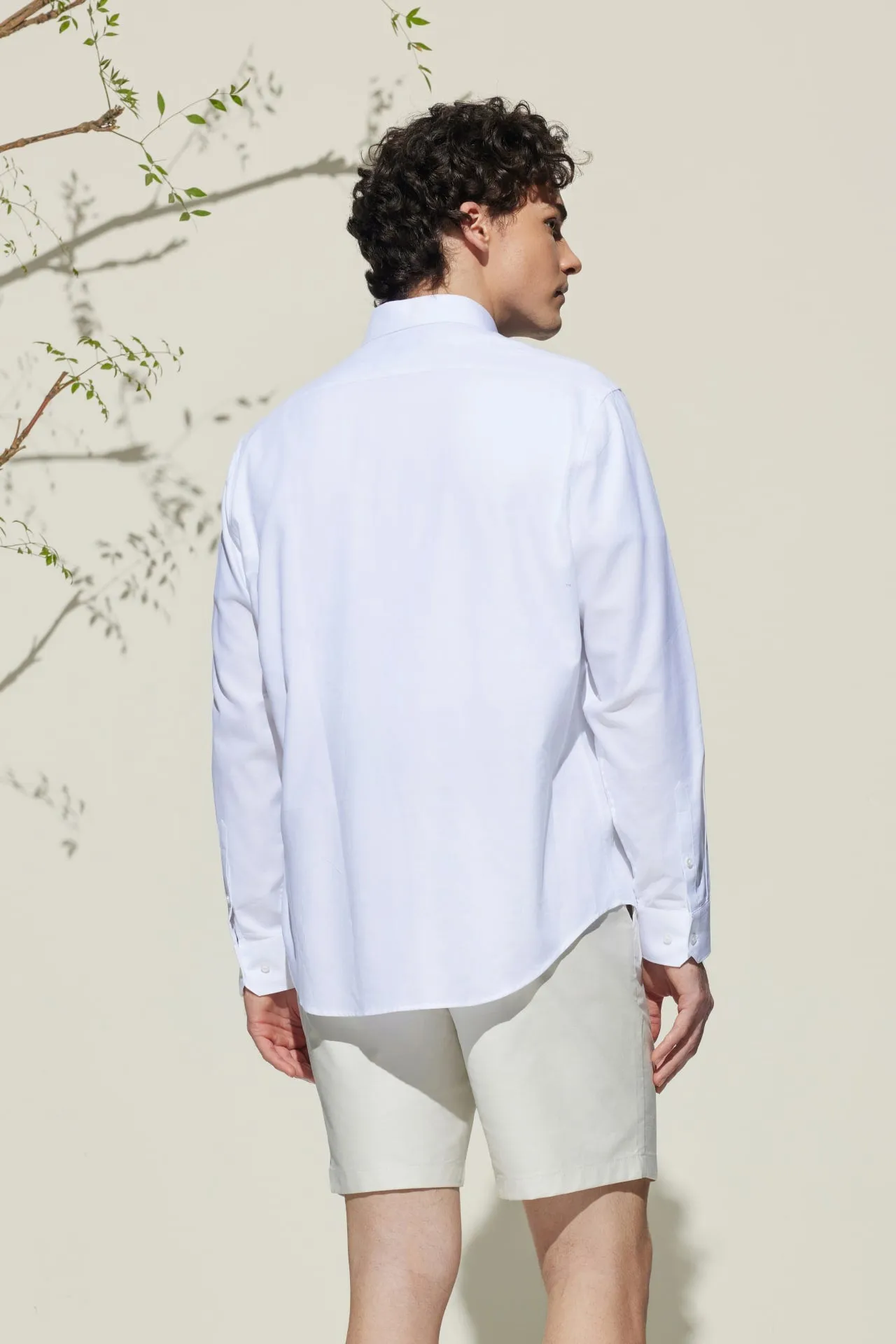 Cotton Oxford Comfort Fit Colour Blocking Casual Shirt
