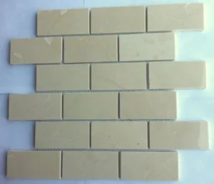 Crema Marfil 2x4 Marble Polished Mosaic Tiles
