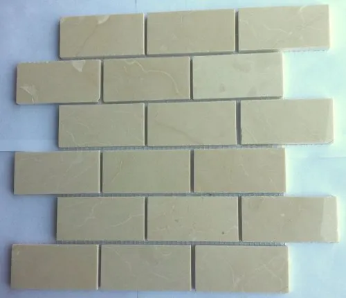 Crema Marfil 2x4 Marble Polished Mosaic Tiles