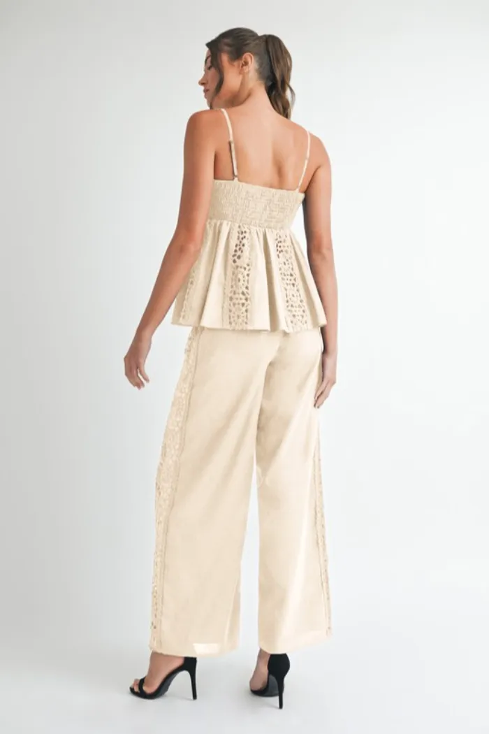 Crochet Detail Babydoll Top