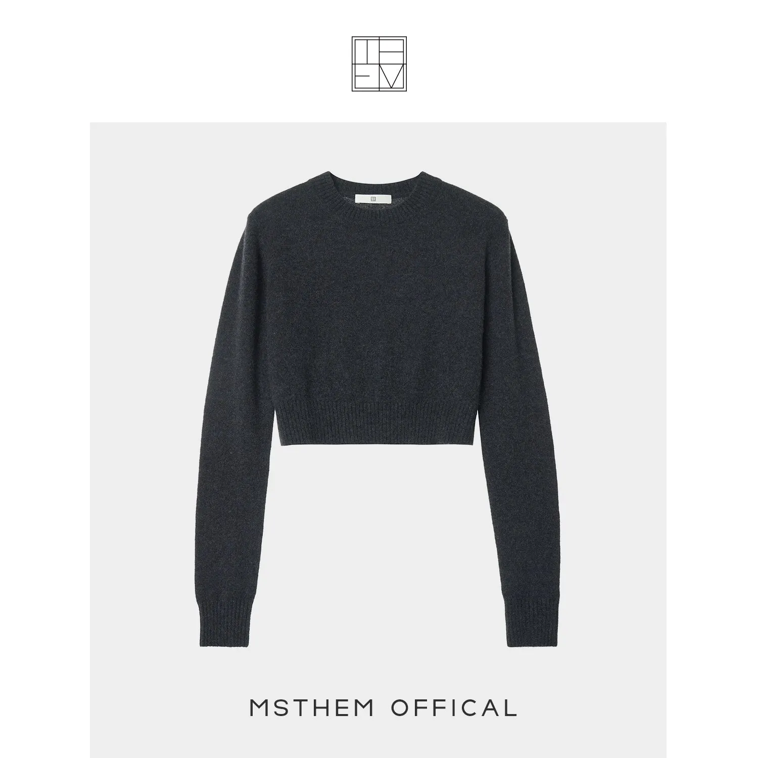 Cropped Crewneck Sweater