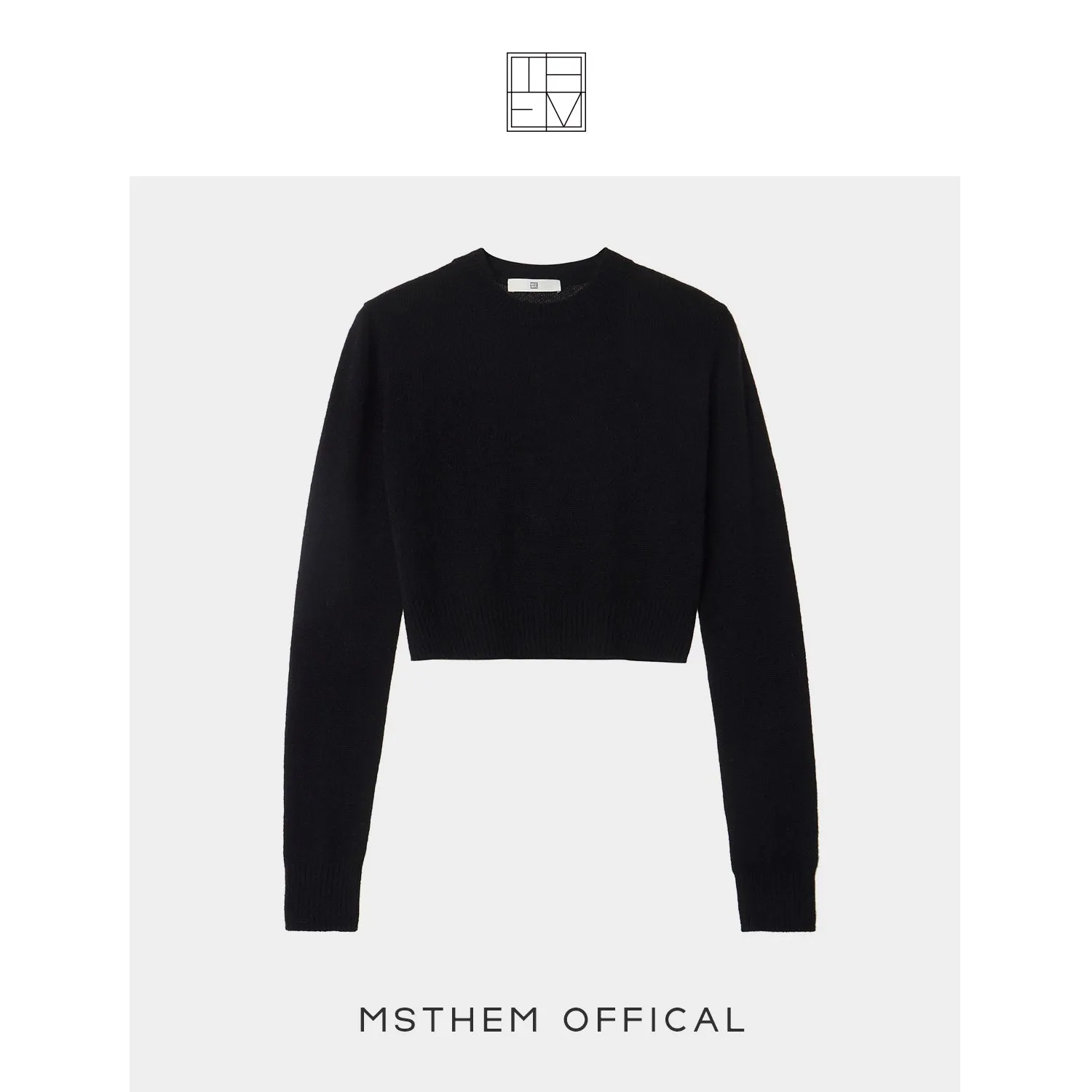 Cropped Crewneck Sweater