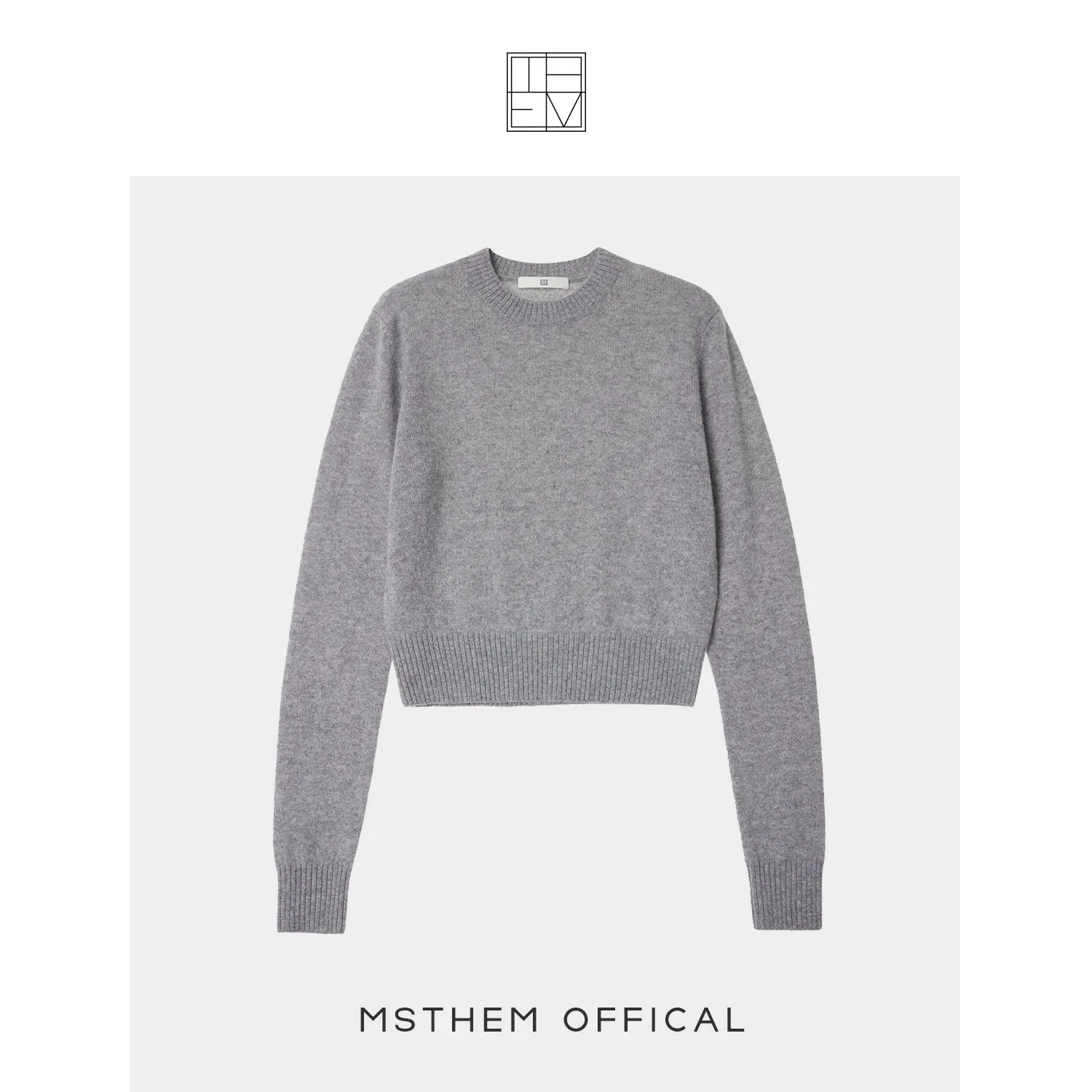 Cropped Crewneck Sweater