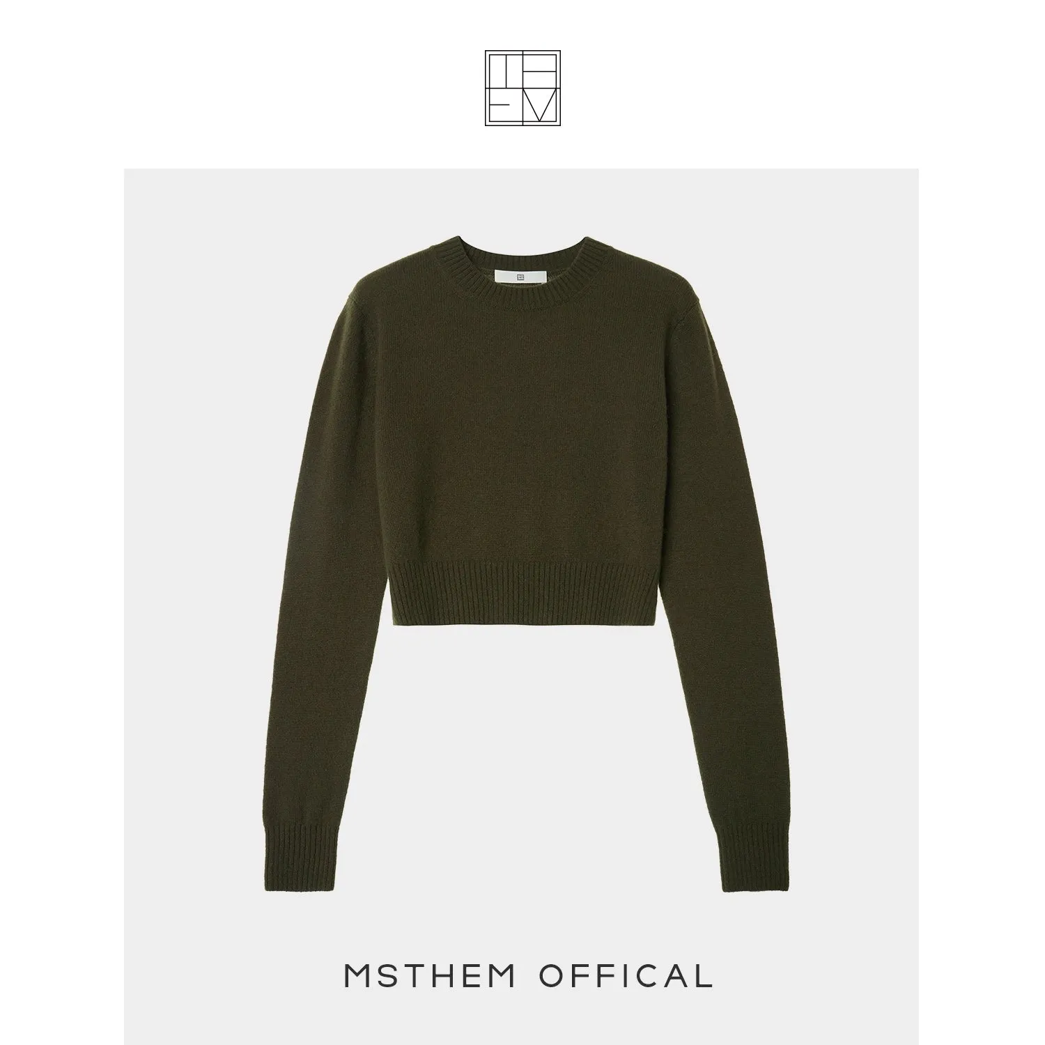Cropped Crewneck Sweater