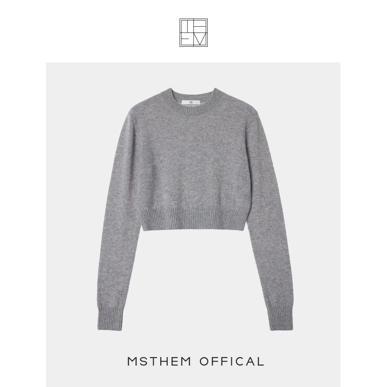 Cropped Crewneck Sweater