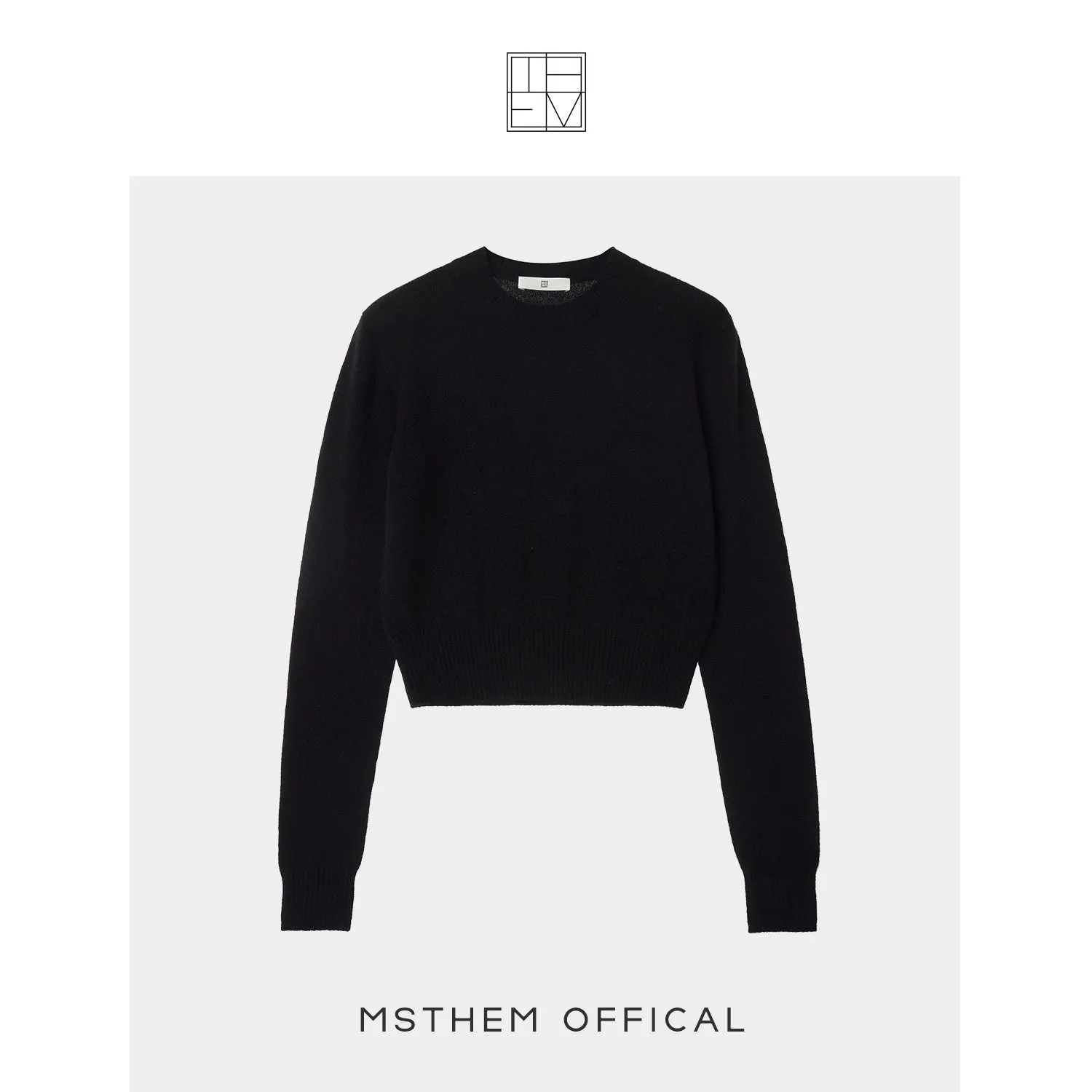 Cropped Crewneck Sweater