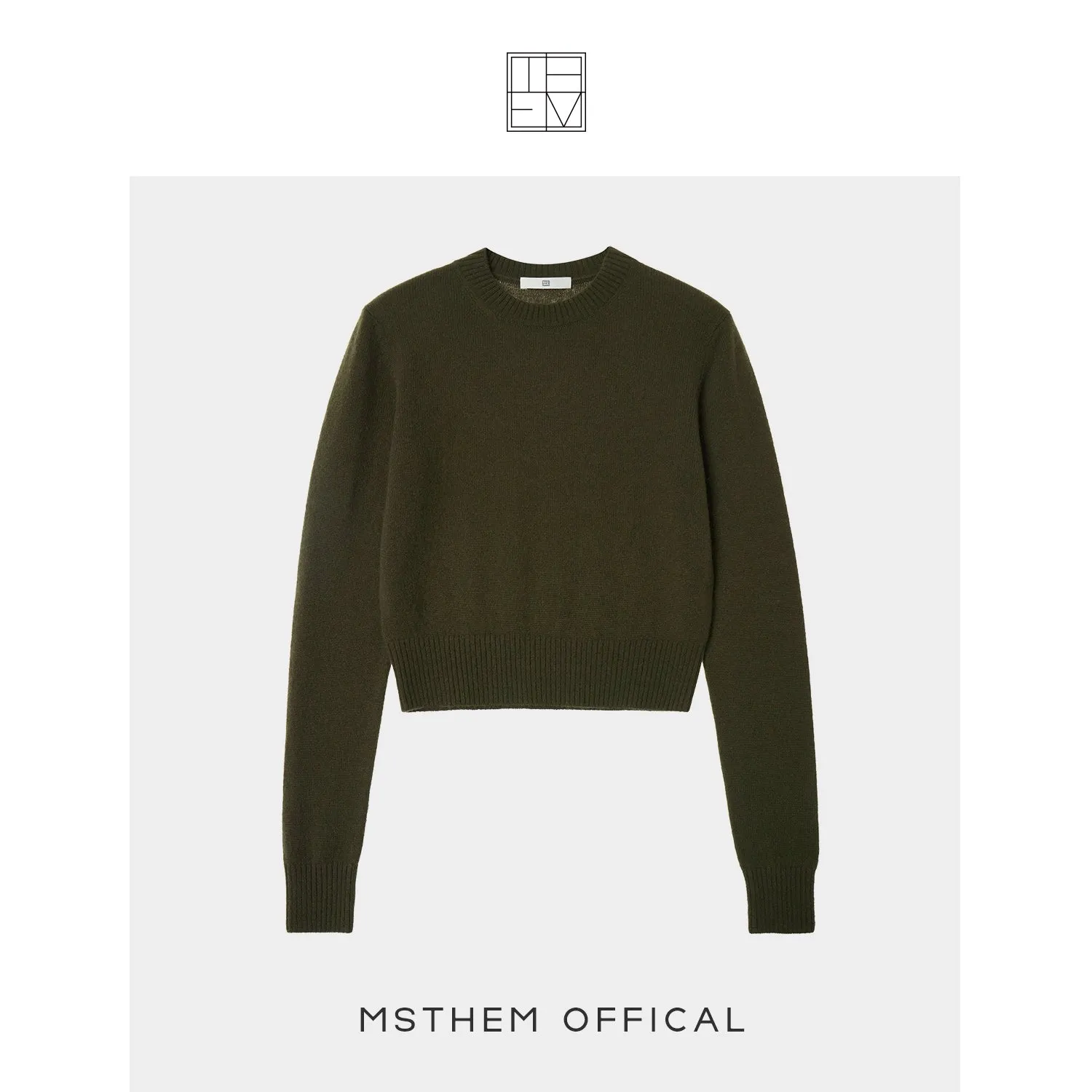 Cropped Crewneck Sweater