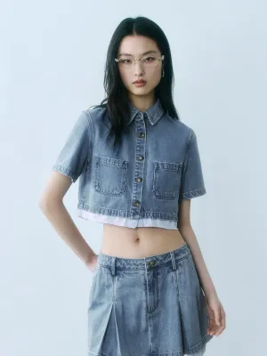 Cropped Denim Shirts
