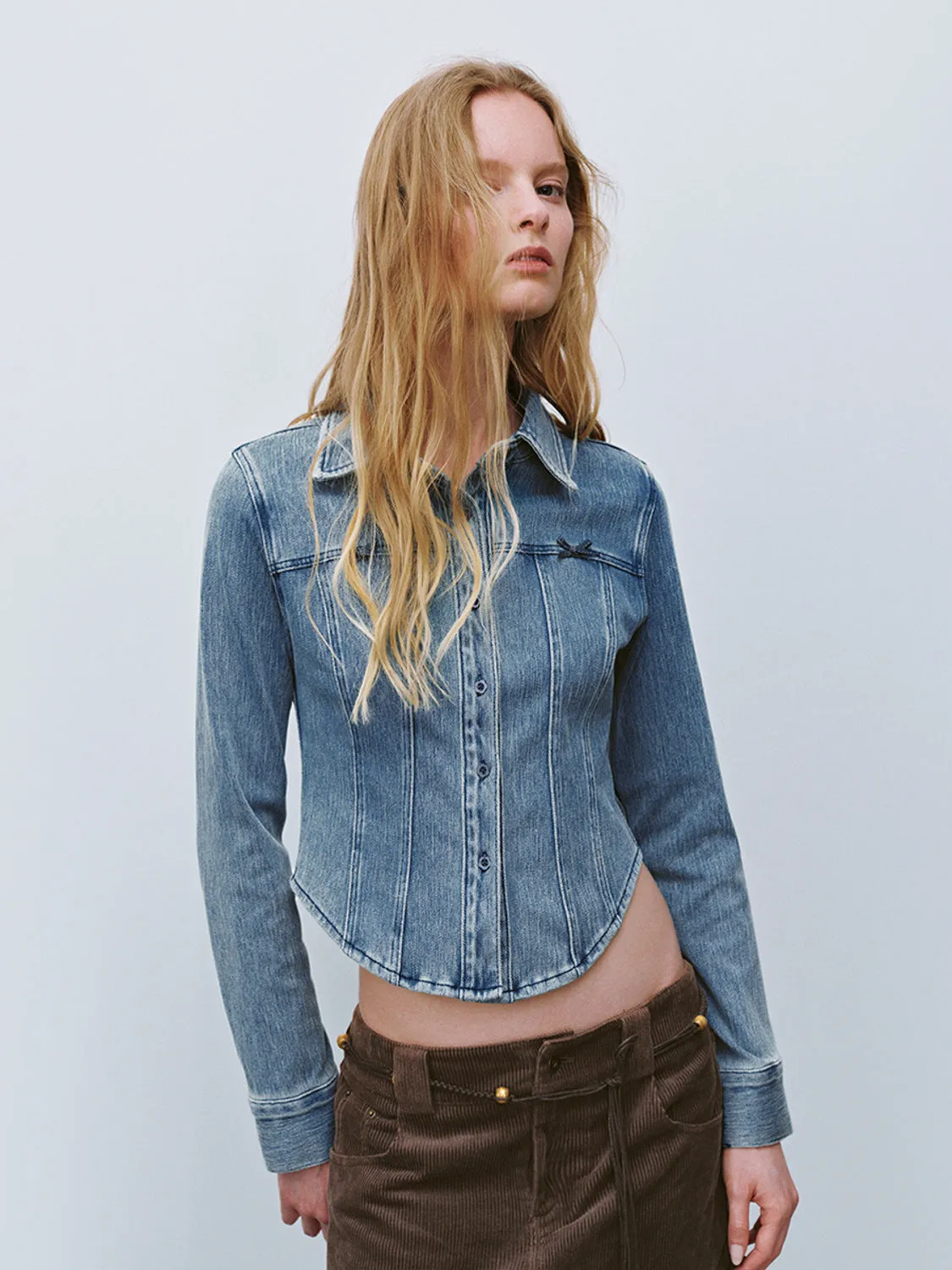 Cropped Denim Shirts