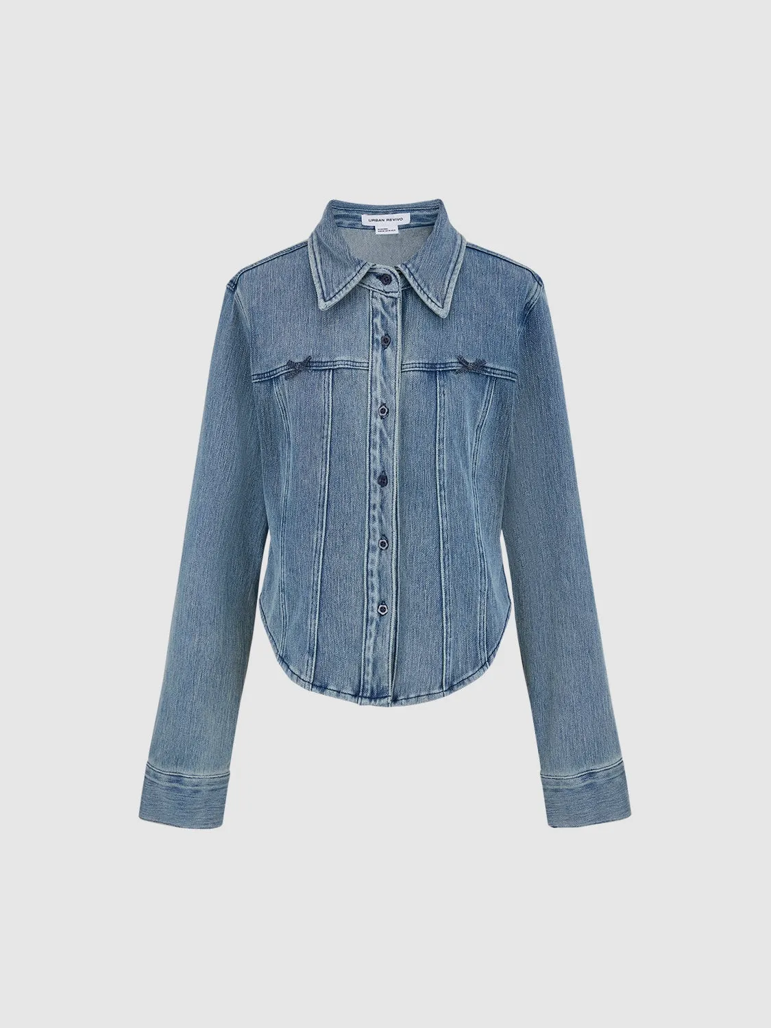 Cropped Denim Shirts