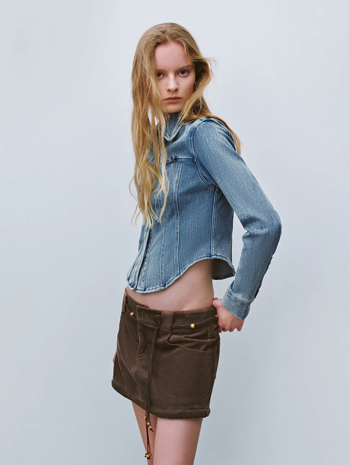 Cropped Denim Shirts