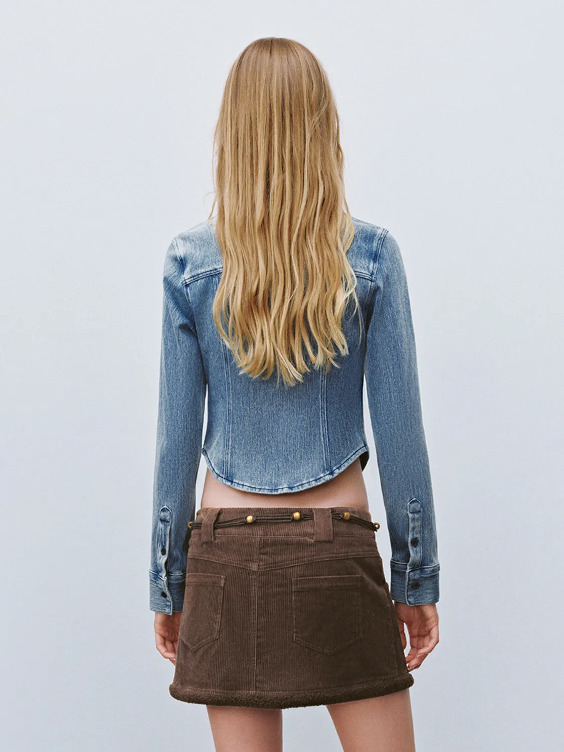 Cropped Denim Shirts
