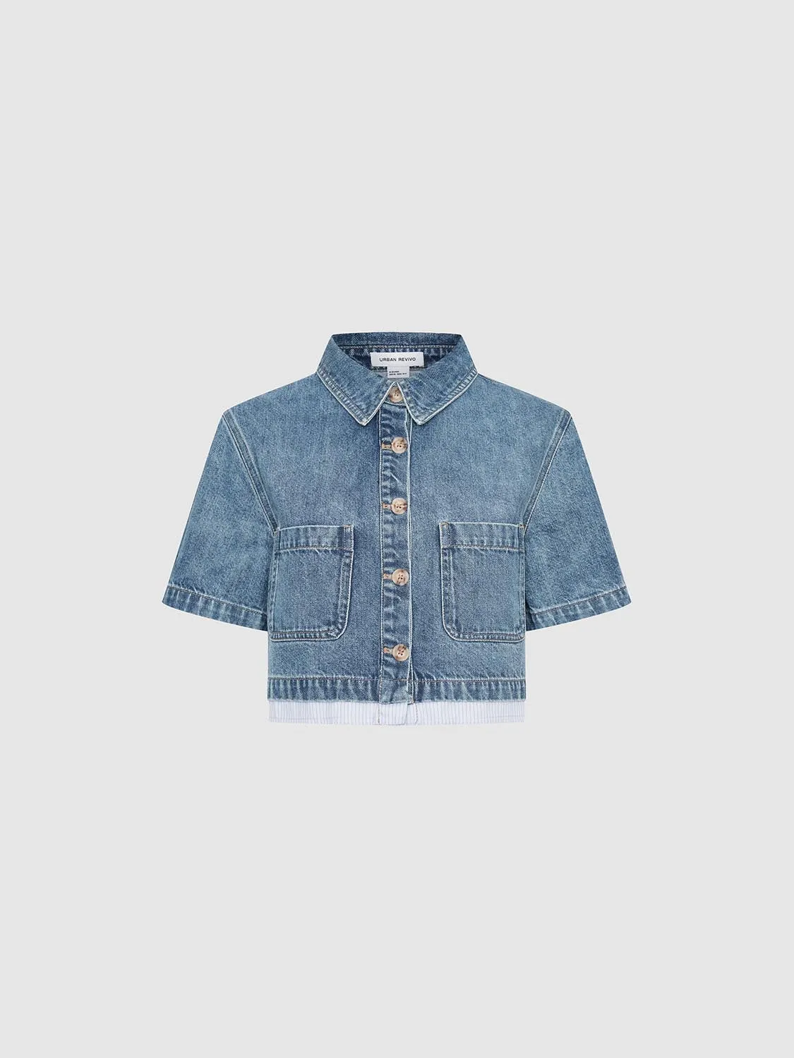 Cropped Denim Shirts