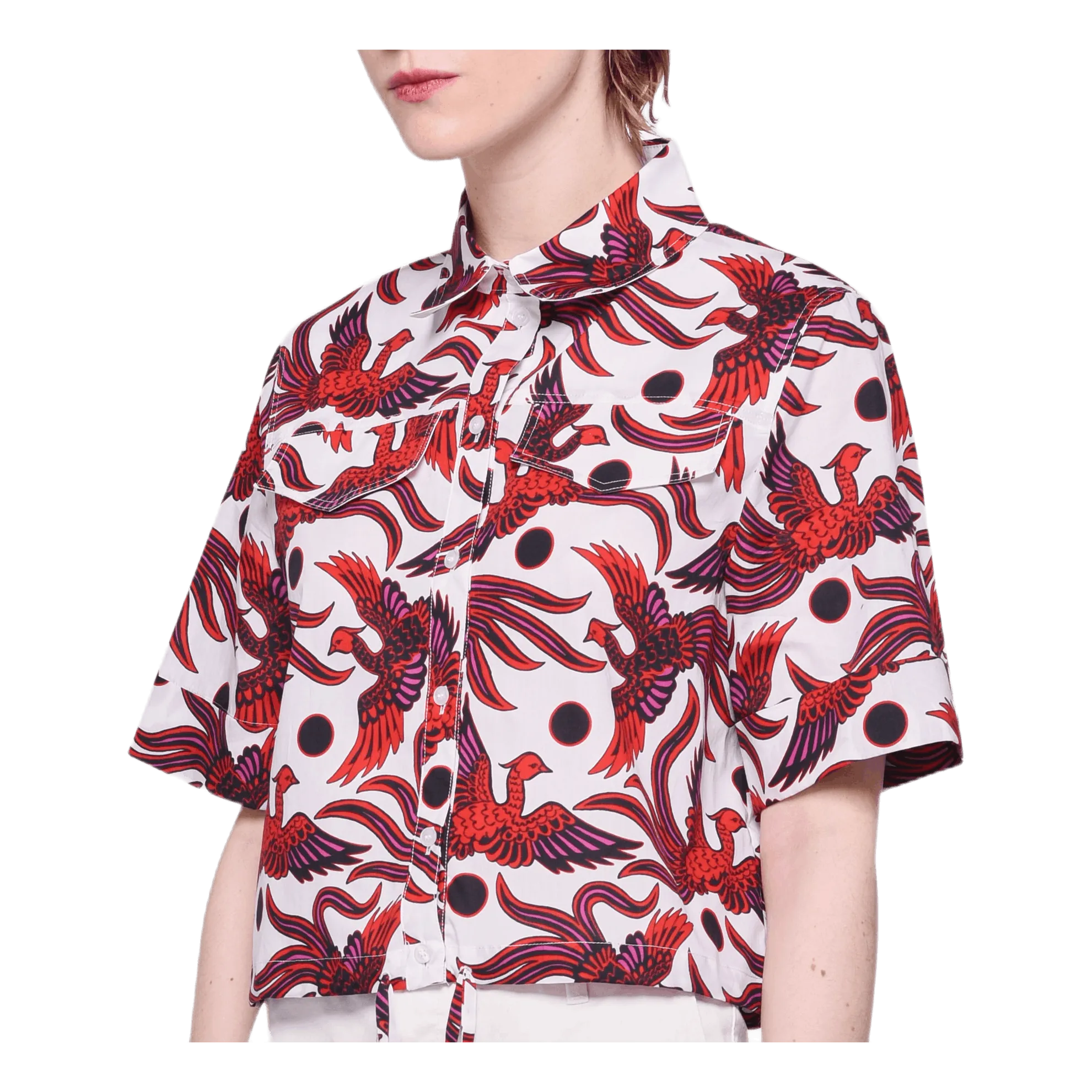 Cropped Shirt Red