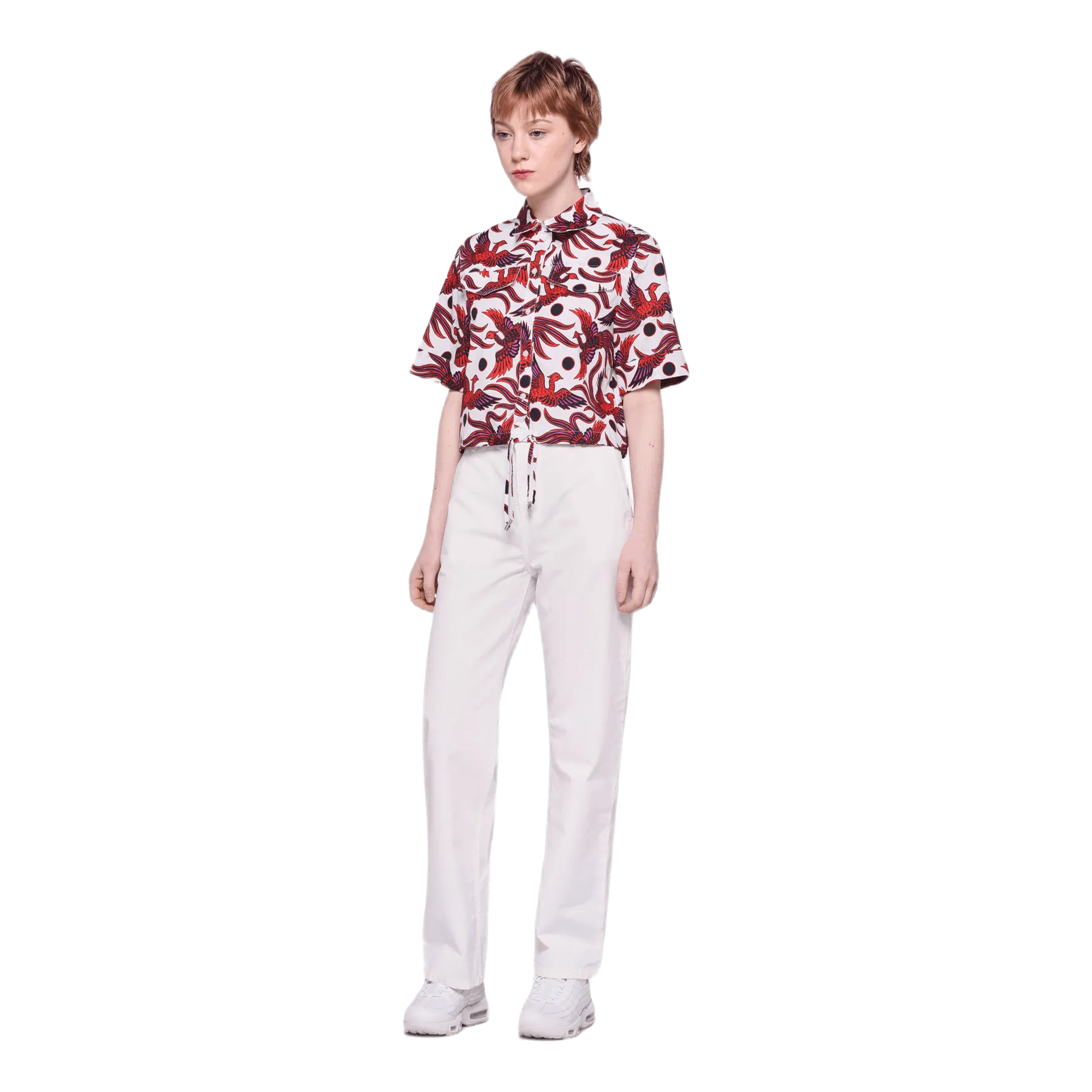 Cropped Shirt Red