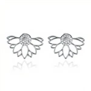 Crystal Earrings -Silver