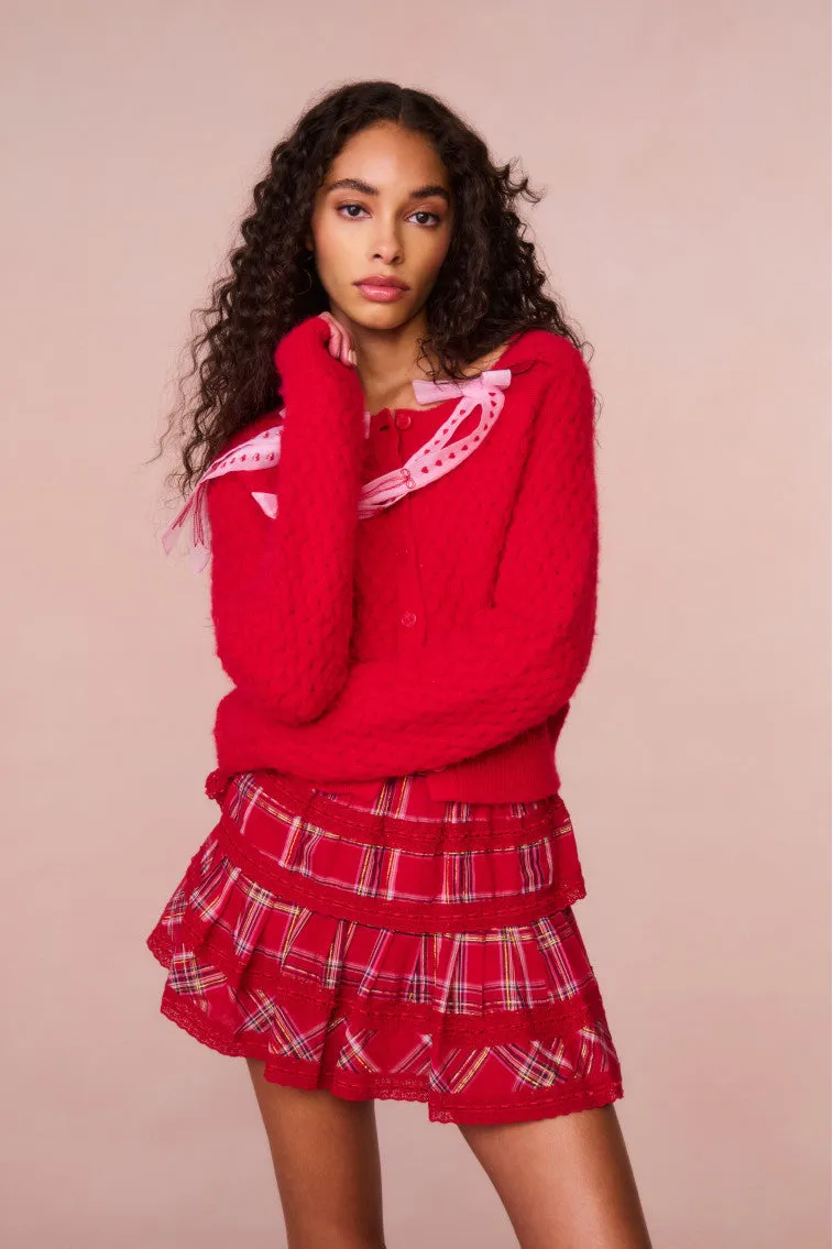 Cupid Bow Cardigan - CHERRY BOMB
