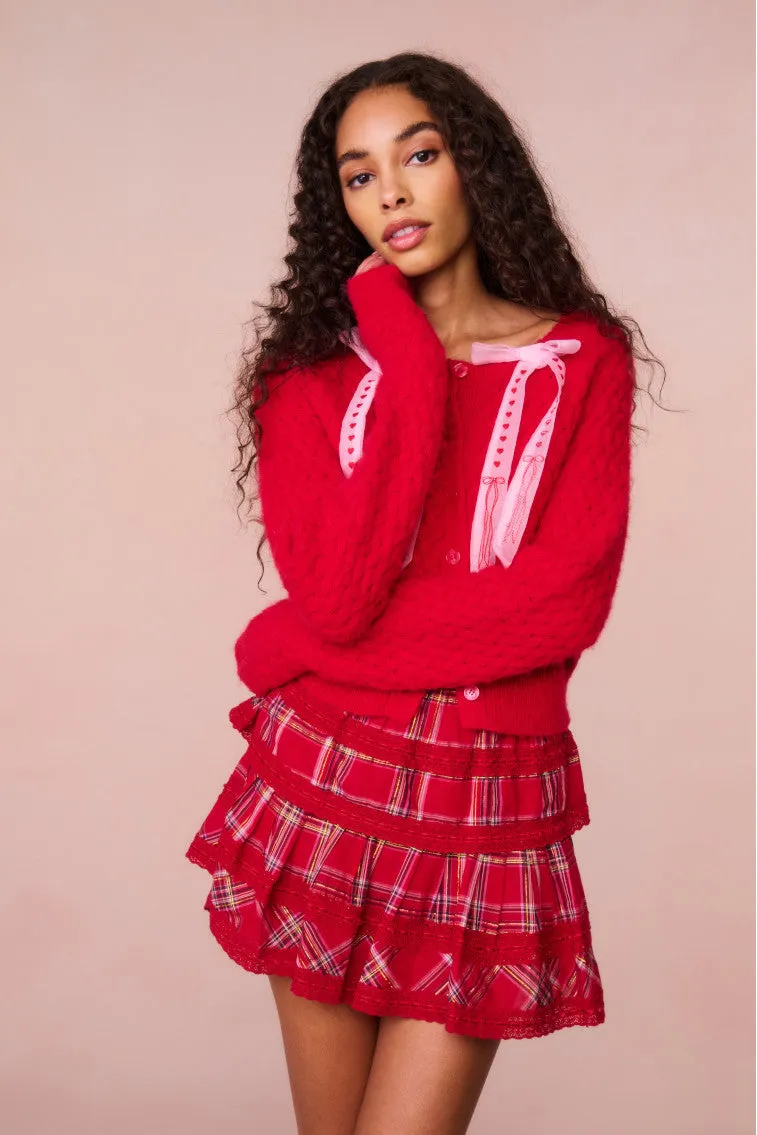 Cupid Bow Cardigan - CHERRY BOMB
