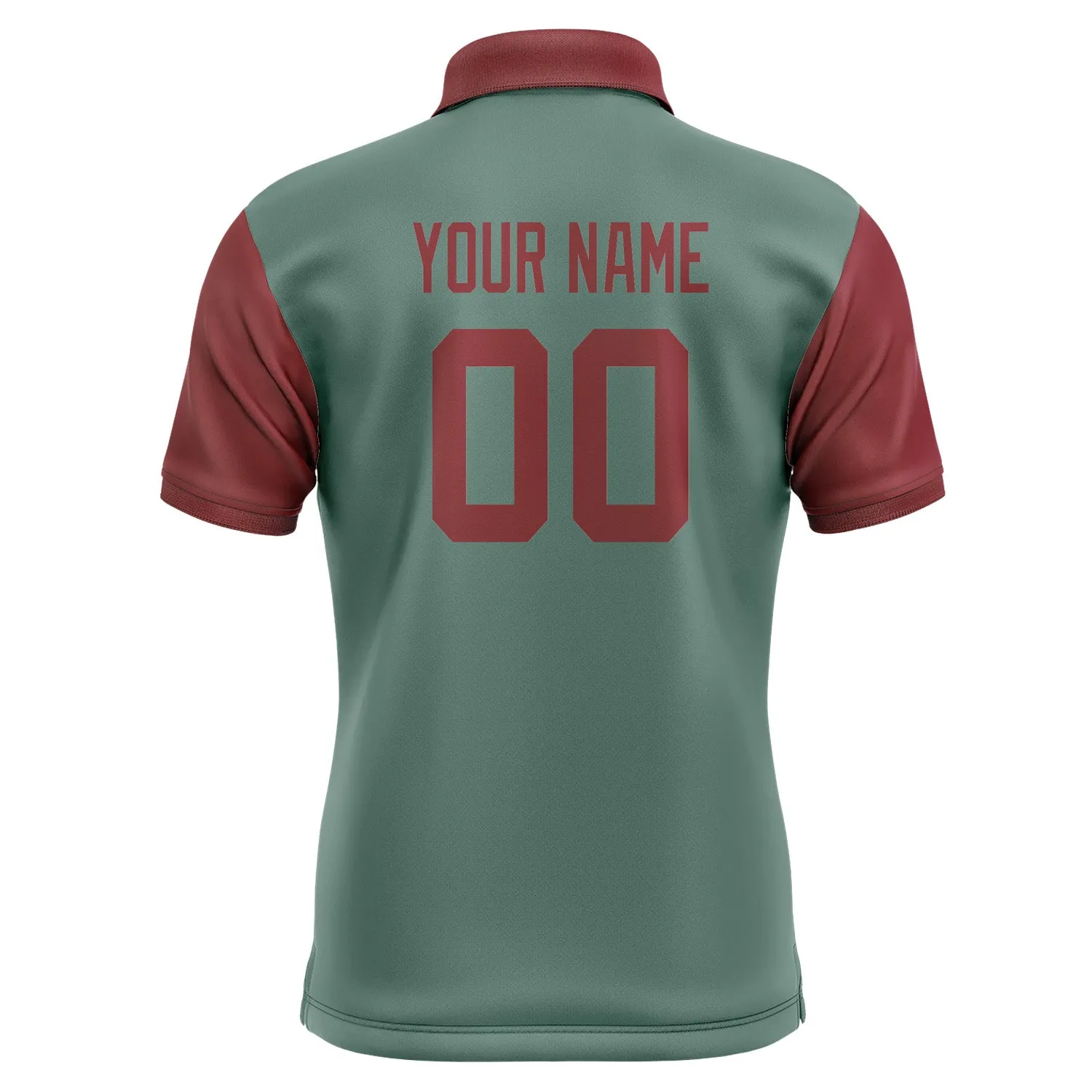 Custom Blue Green Crimson Red Short-Sleeve Polo Shirt