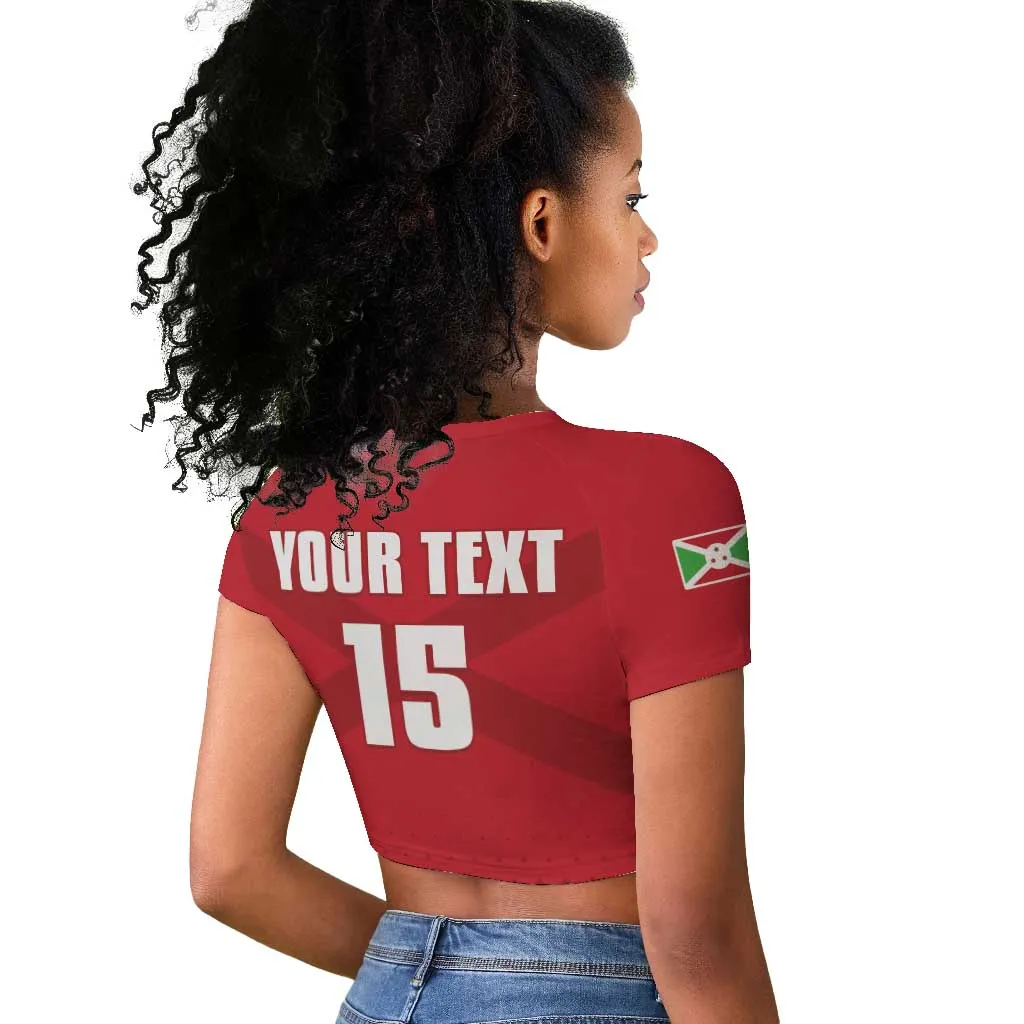Custom Burundi Football Raglan Cropped T shirt Go Intamba Go LT15