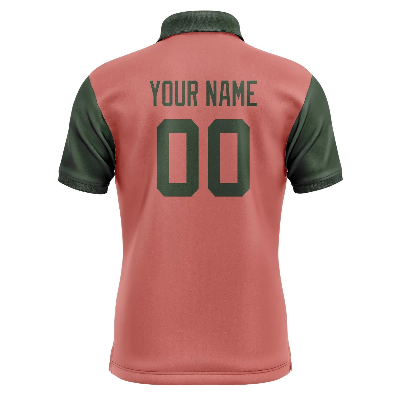 Custom Copper Rose Dark Green Short-Sleeve Polo Shirt