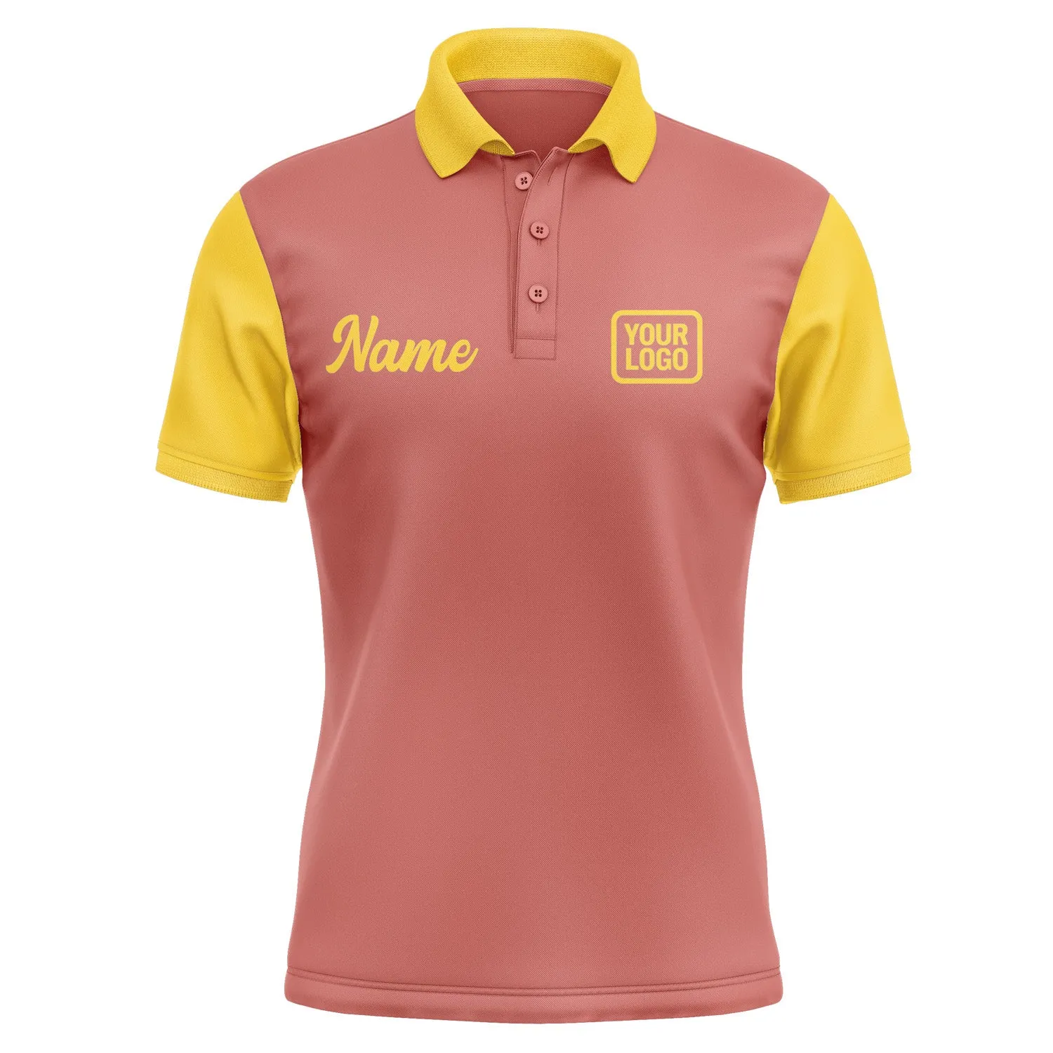 Custom Copper Rose Gold Short-Sleeve Polo Shirt