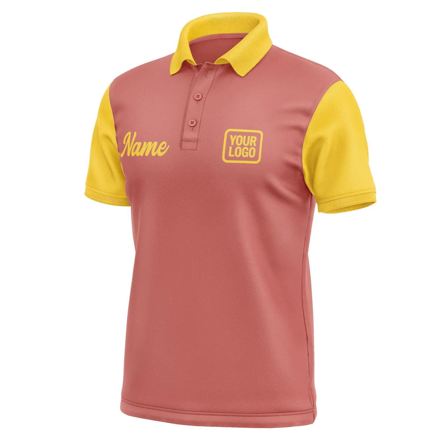 Custom Copper Rose Gold Short-Sleeve Polo Shirt