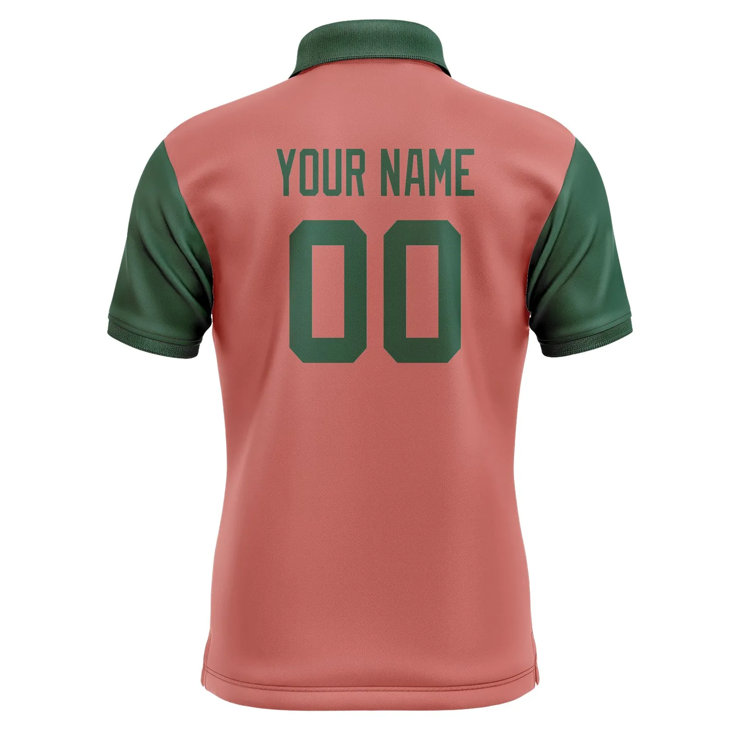 Custom Copper Rose Green Short-Sleeve Polo Shirt