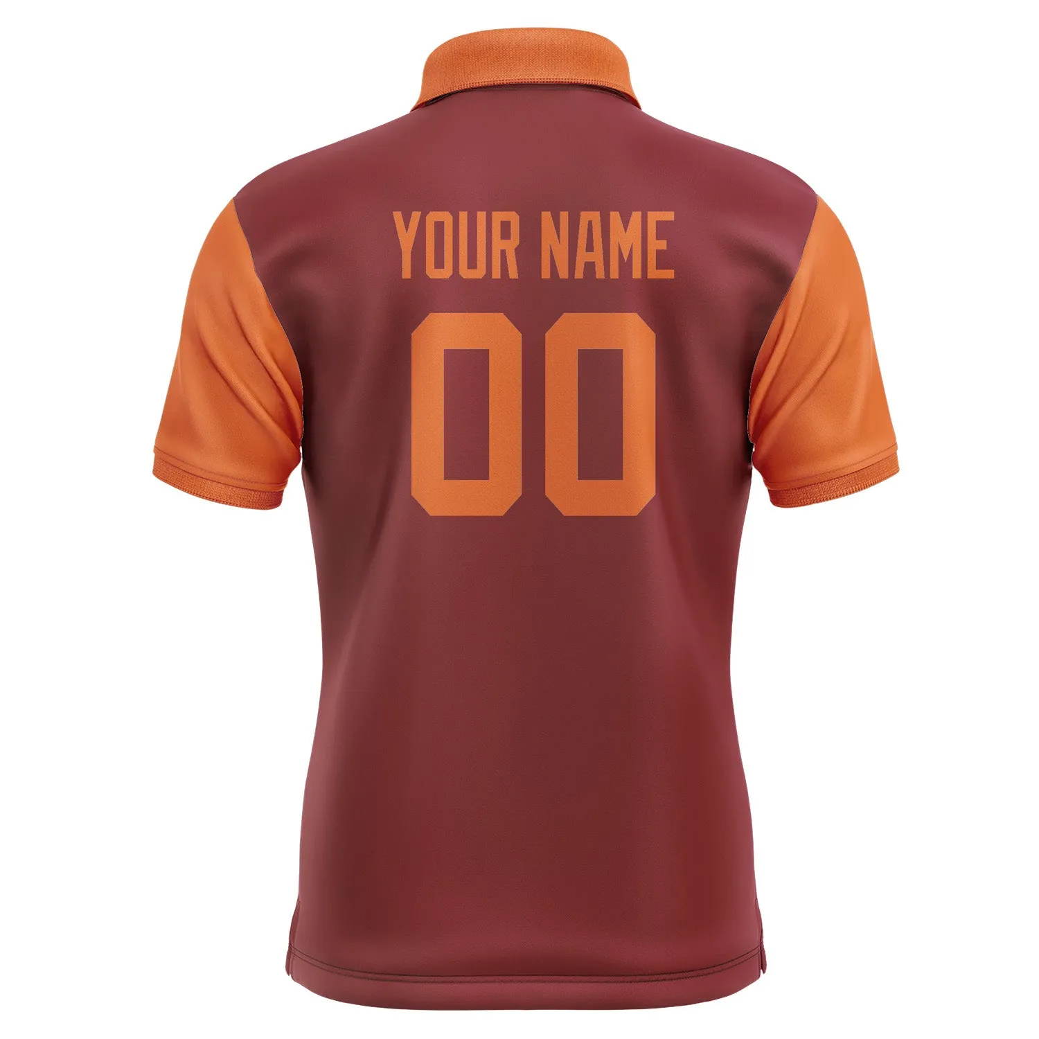Custom Crimson Red Orange Short-Sleeve Polo Shirt