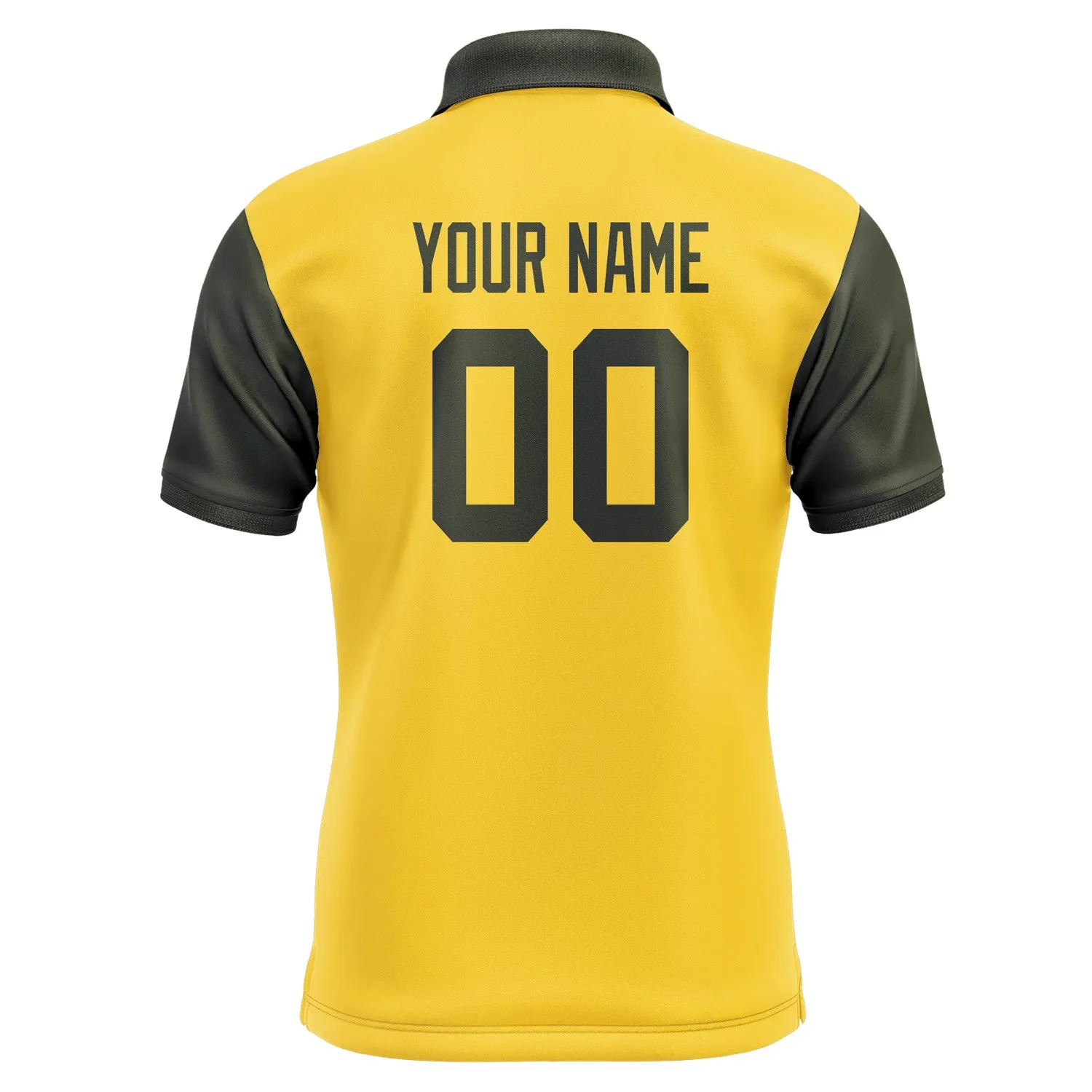 Custom Gold Olive Short-Sleeve Polo Shirt