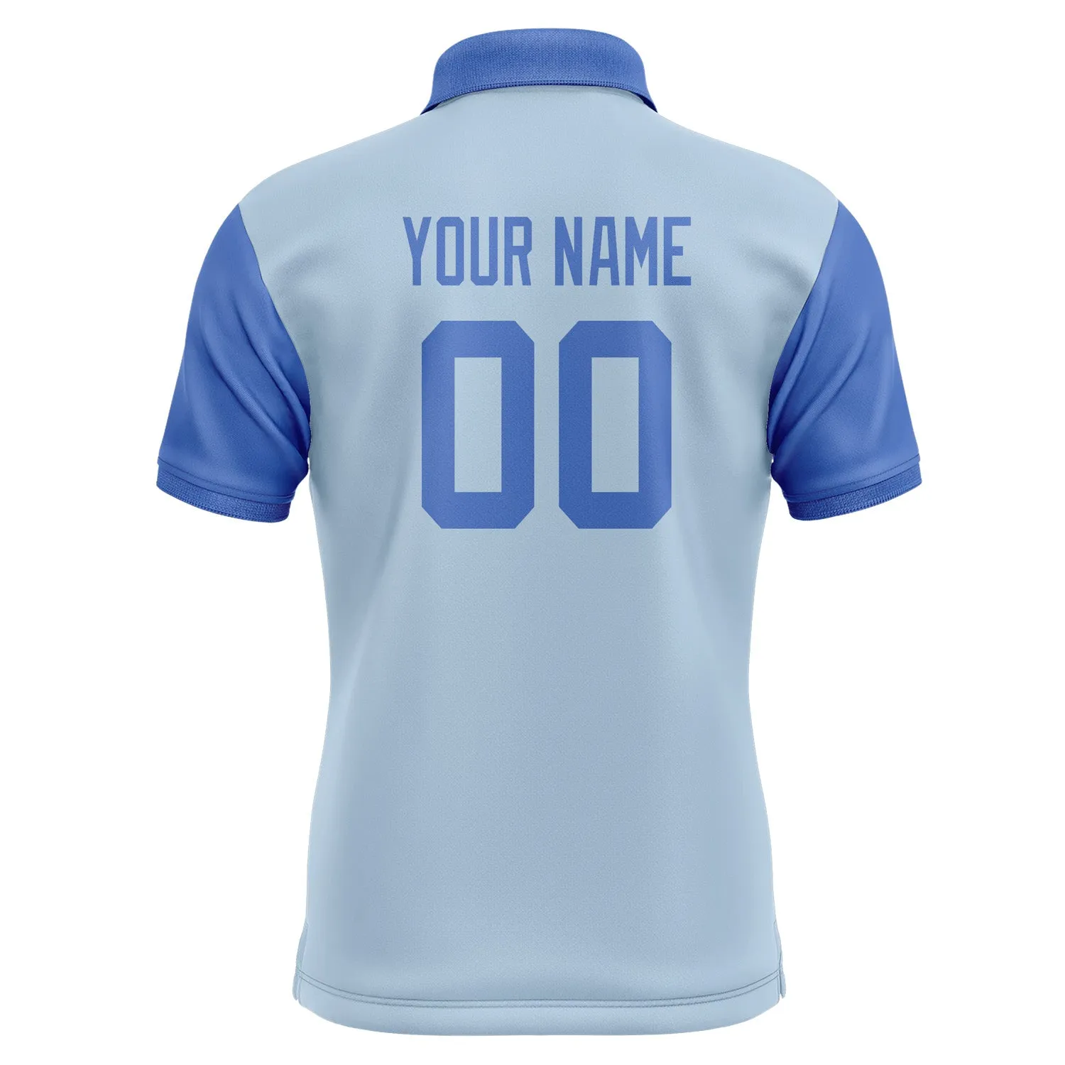 Custom Light Blue Sky Blue Short-Sleeve Polo Shirt