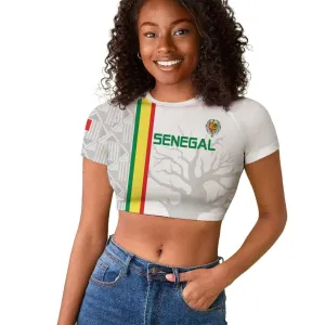 Custom Senegal Football Raglan Cropped T shirt We Are Champions LT15