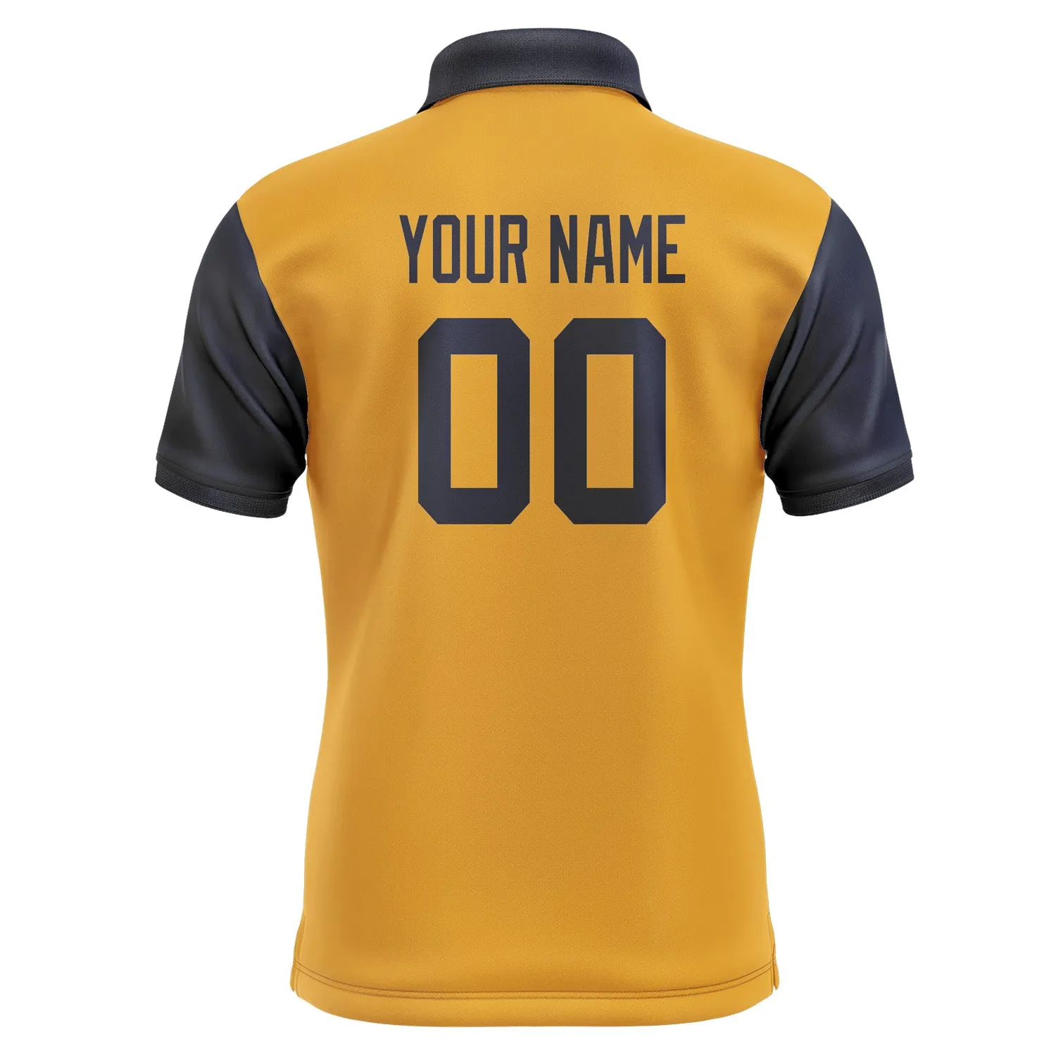 Custom Yellow Navy Short-Sleeve Polo Shirt