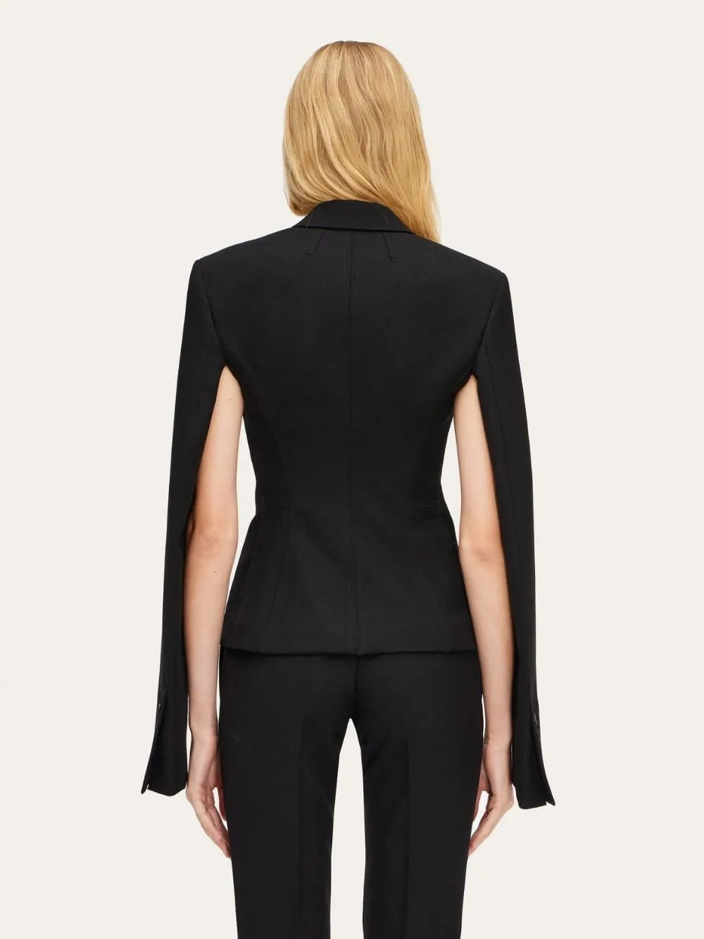 Cut-Out Wool Blazer