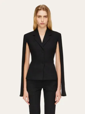 Cut-Out Wool Blazer