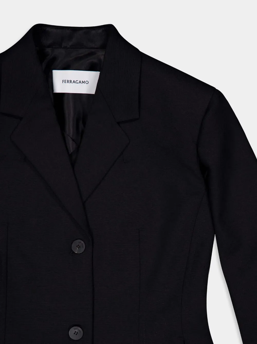 Cut-Out Wool Blazer