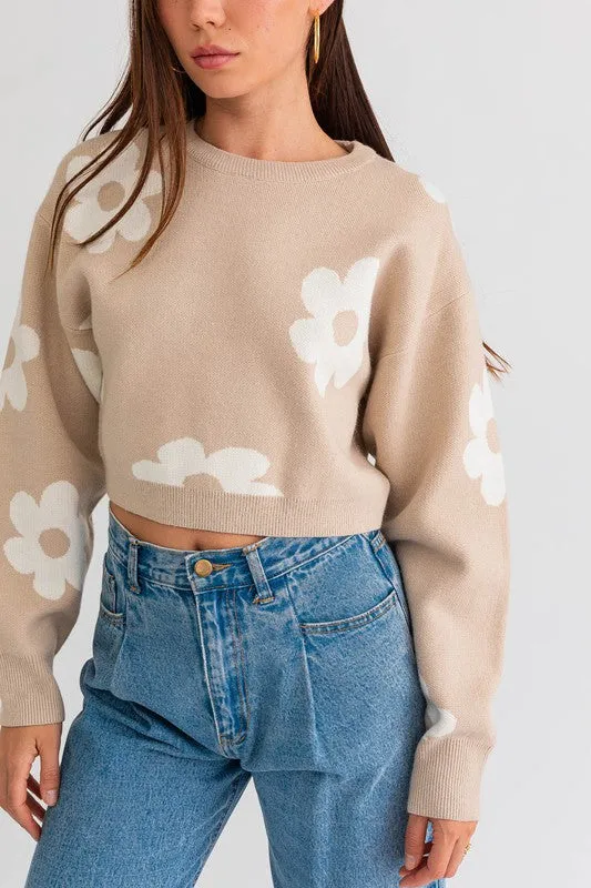 DAISY CROP SWEATER (Various Colors), Le Lis