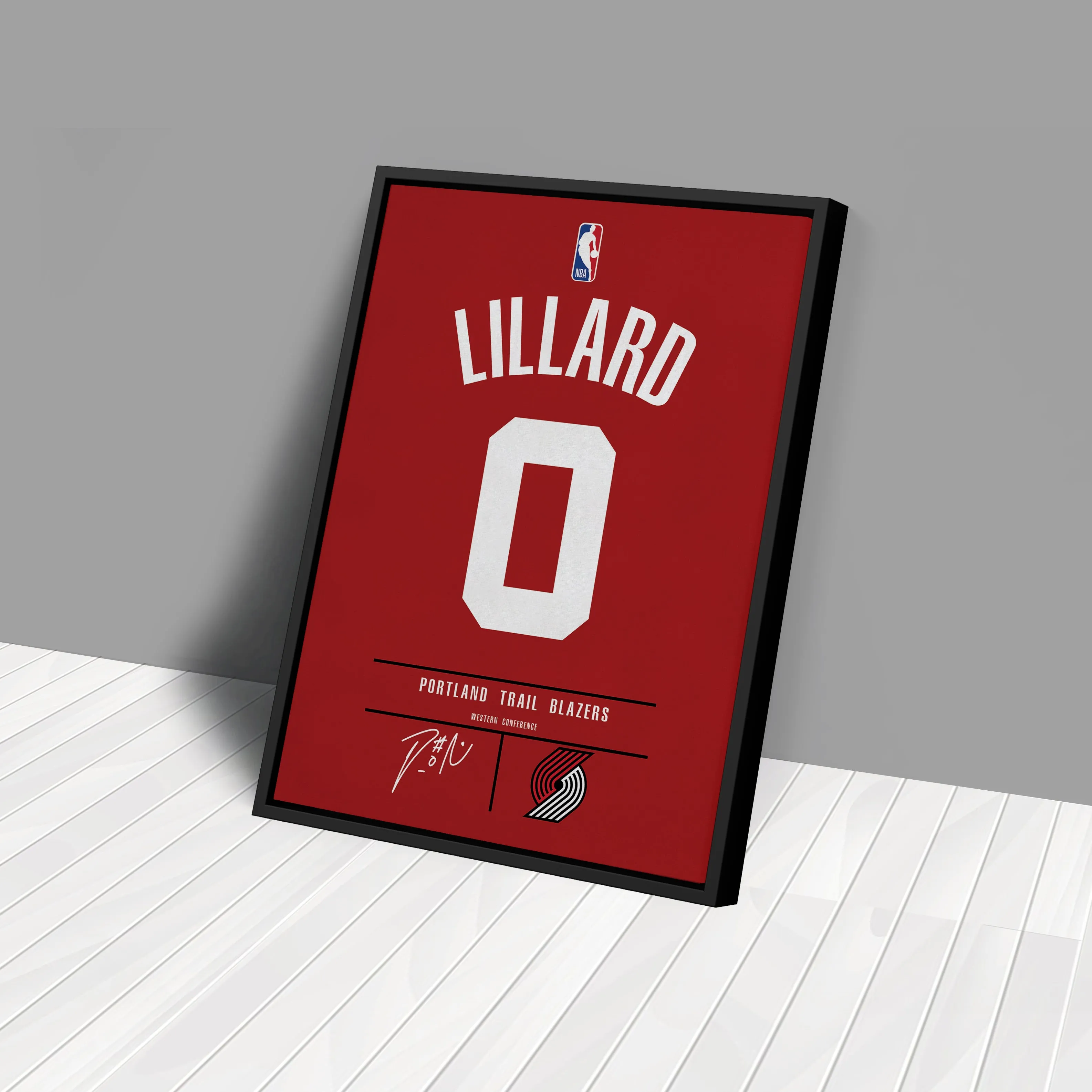 Damian Lillard Blazers Jersey Canvas Print | Wall Art Decor