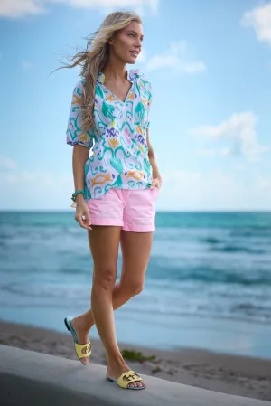 Dana Blouse in Tropical Ikat