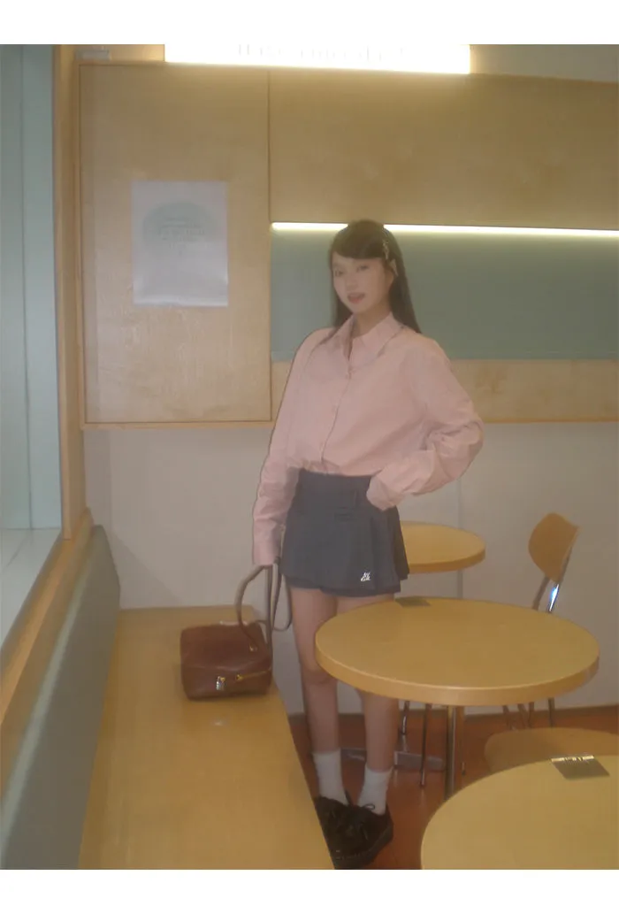 dark gray culotte skirt