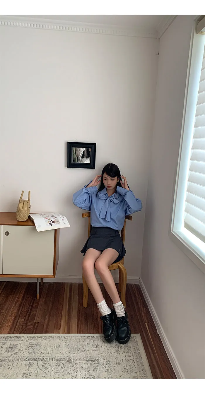 dark gray culotte skirt