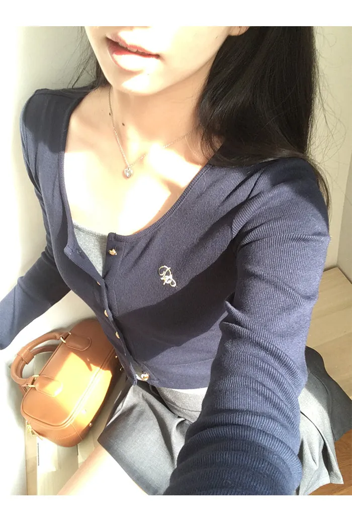 dark gray culotte skirt