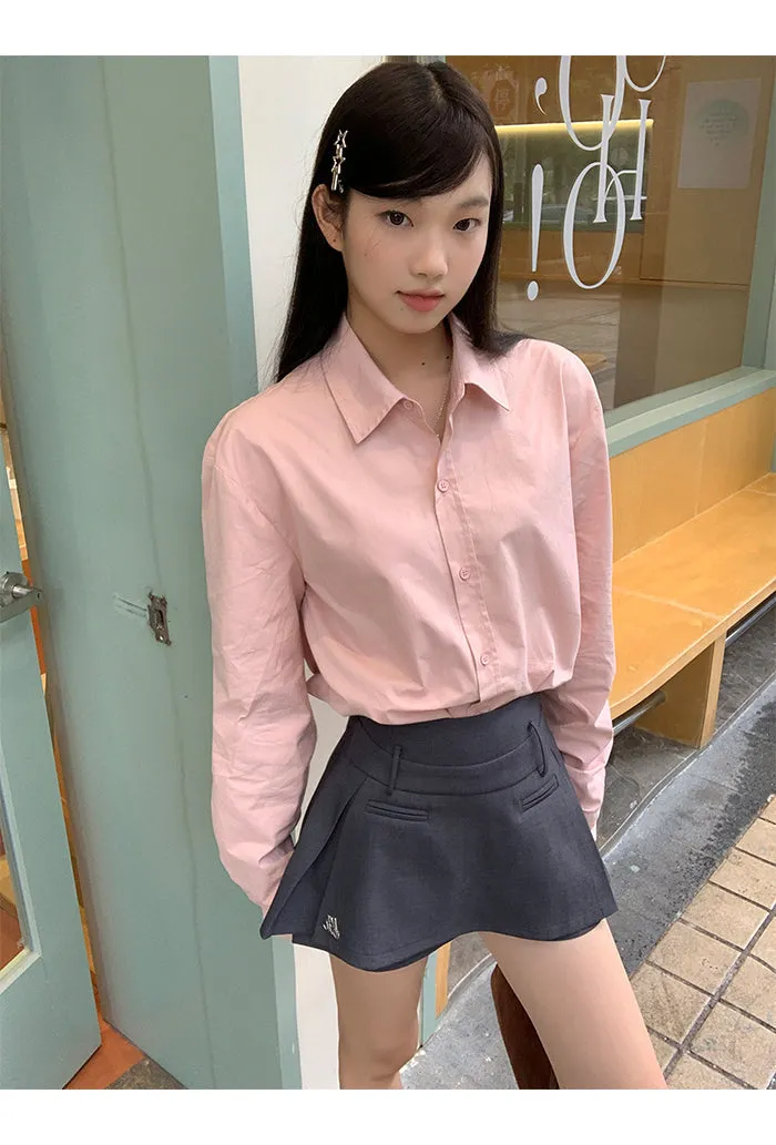 dark gray culotte skirt