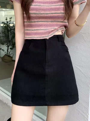 Dark Washed Denim Skirt