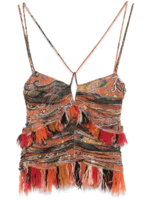 Darlene printed cotton top
