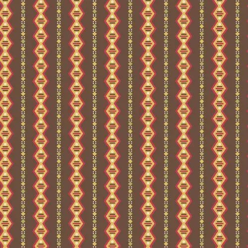Di Ford-Hall - Cloverdale House - Geometric Stripe - Brown
